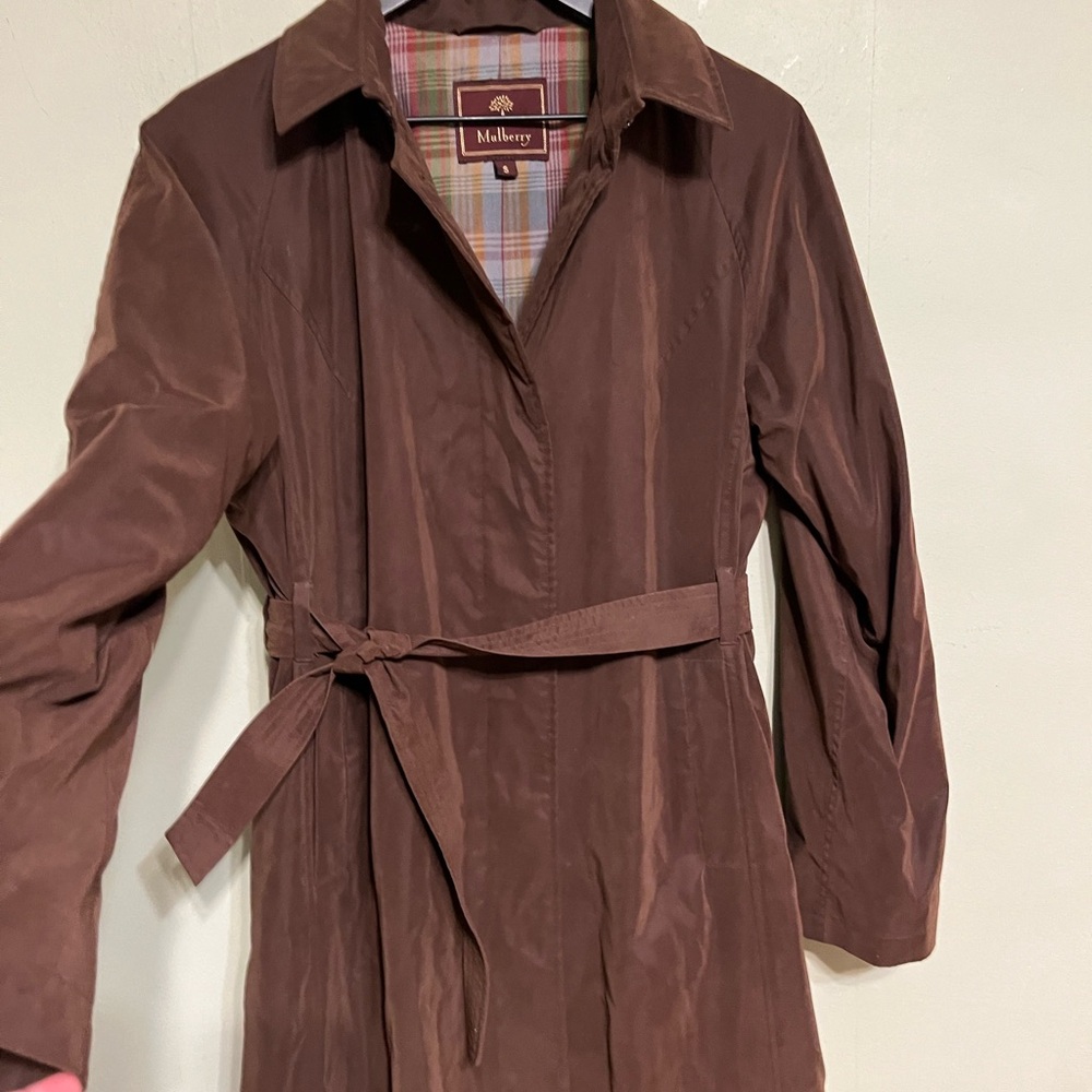 Mulberry classic brown 90’s Brown Long trench coat 
Size small Gentle preowned - Picture 12 of 12